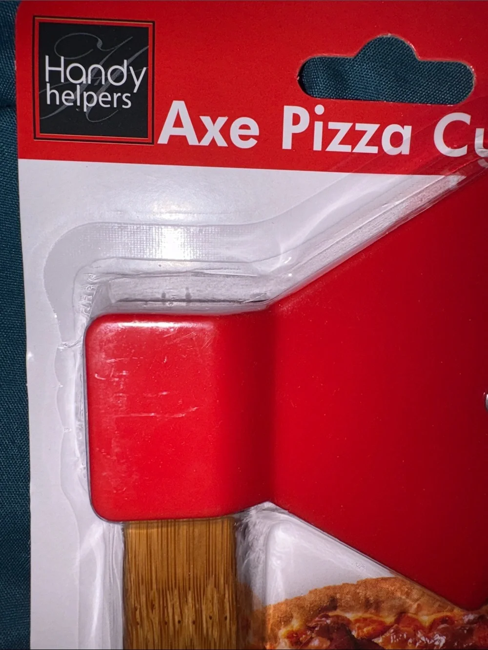 Red Axe Pizza Cutter - Ergonomic Handle Fire fighter / Lumberjack 🧑‍🚒 Gift